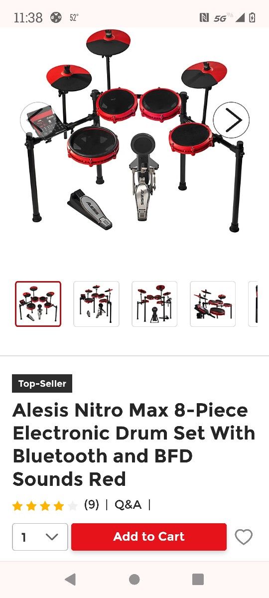 Alesis Nitro Electric Drum Set 8 Piece 