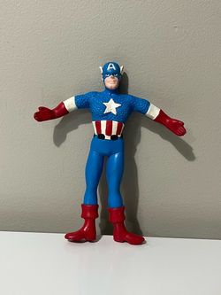 1989 Just Toys Bendy Marvel Captain America Bendable Figure