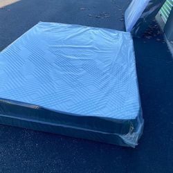 Queen Size Double Sided 10” With Box Spring Brand New Delivery Available 