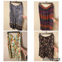 Vintage Broom Skirts- Women’s/juniors- L/XL- Long Skirts- Set Of 4