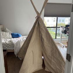 Kids Interior Sand Colored TeePee Tent