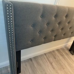 Like New Queen Tufted Nail Head, Head Board Only. Only Msg When Ready To Pick Up