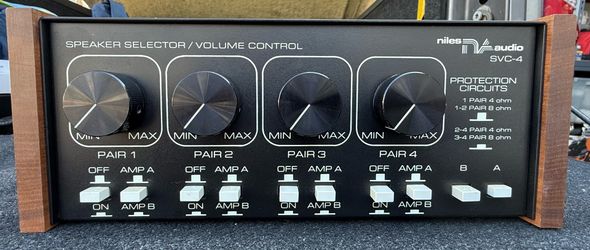 4 zone Speaker Selector with Volume Control
