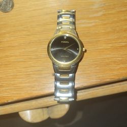 Vintage Fossil Arkitekt FS-3003 Two-Tone Watch (Non-Working / For Repair)