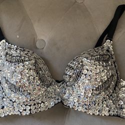 Selena Inspired Costume Piece Bedazzled Bralette - Halloween