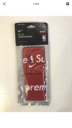 Brand new supreme Nike wristband red.
