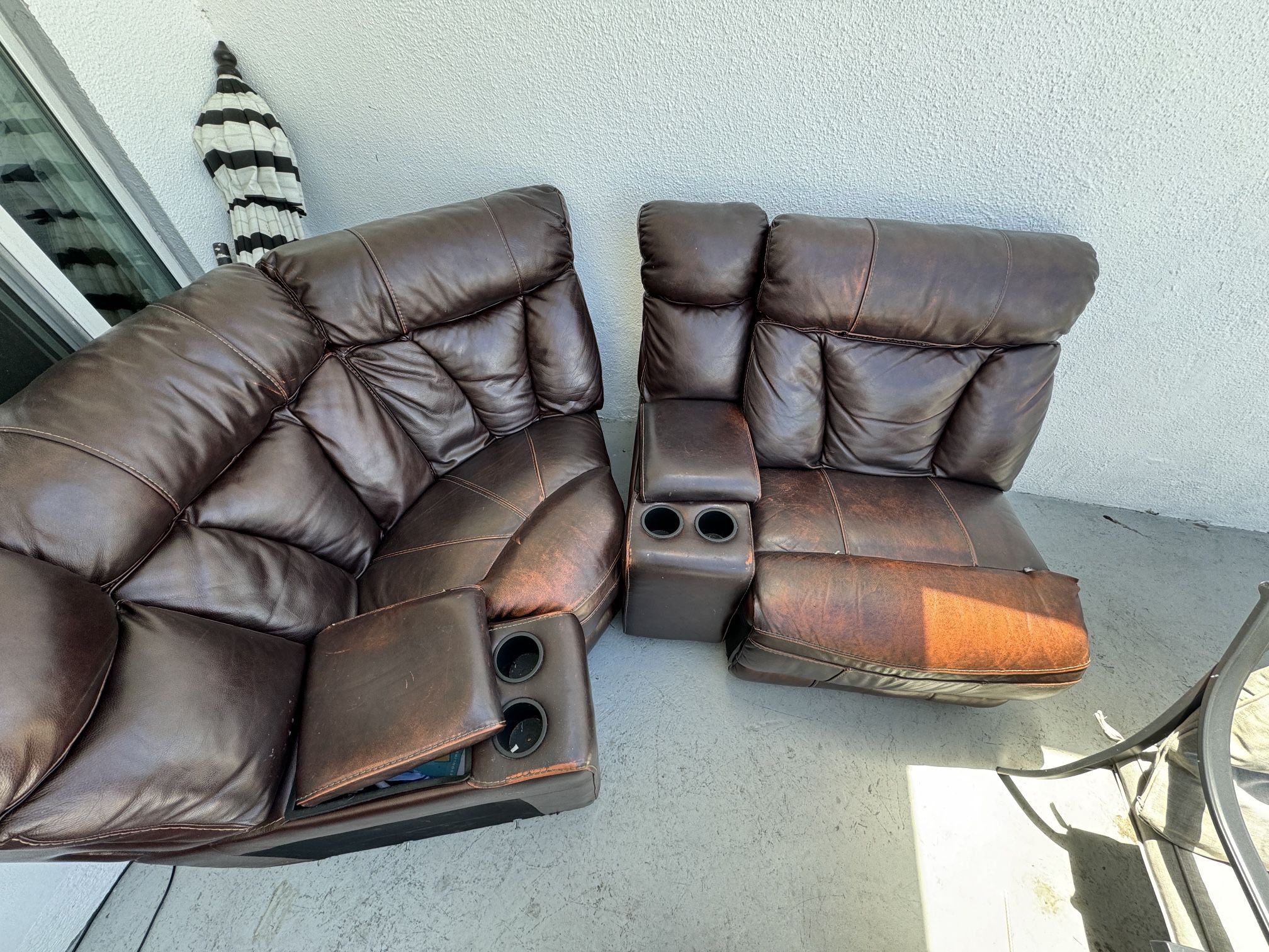 Vintage Leather Couch Recliners 