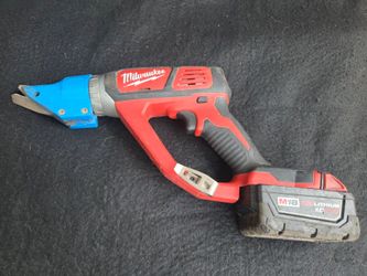 milwaukee metal shear with battery