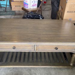 Coffee Table With Drawers& Matching End Table
