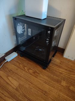 Matx Pc Case With 4 Fans And Argb Controller