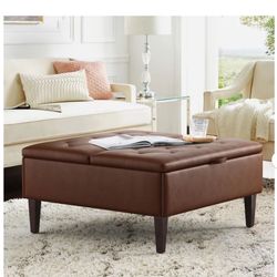 LUE BONA Large Storage Ottoman Lift Top Coffee Table, 36 inch Mod