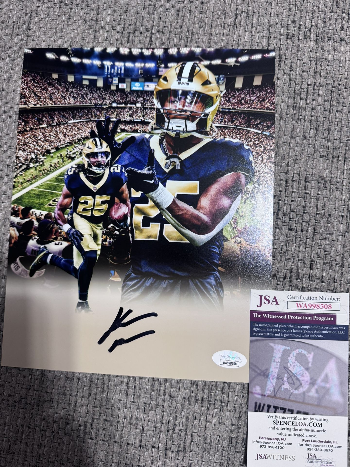 KENDRE MILLER Saints SIGNED 8X10 Photo JSA COA NEW ORLEANS