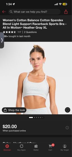 Target- All in motion Biker shorts and Racerback Sports Bra