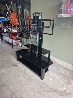Dark Glass shelfs TV Stand
