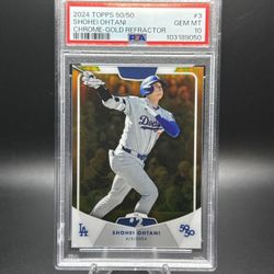 2024 Topps 50/50 #3 - Shohei Ohtani HR 2 Gold /50 GEM MT 10 Pop 2