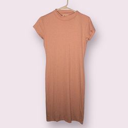 Mikey and Joey Pink Bodycon Midi Dress