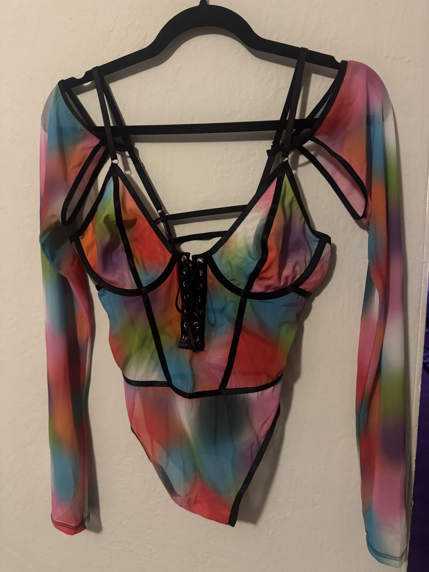 Parade Mesh Bodysuit - Size Large