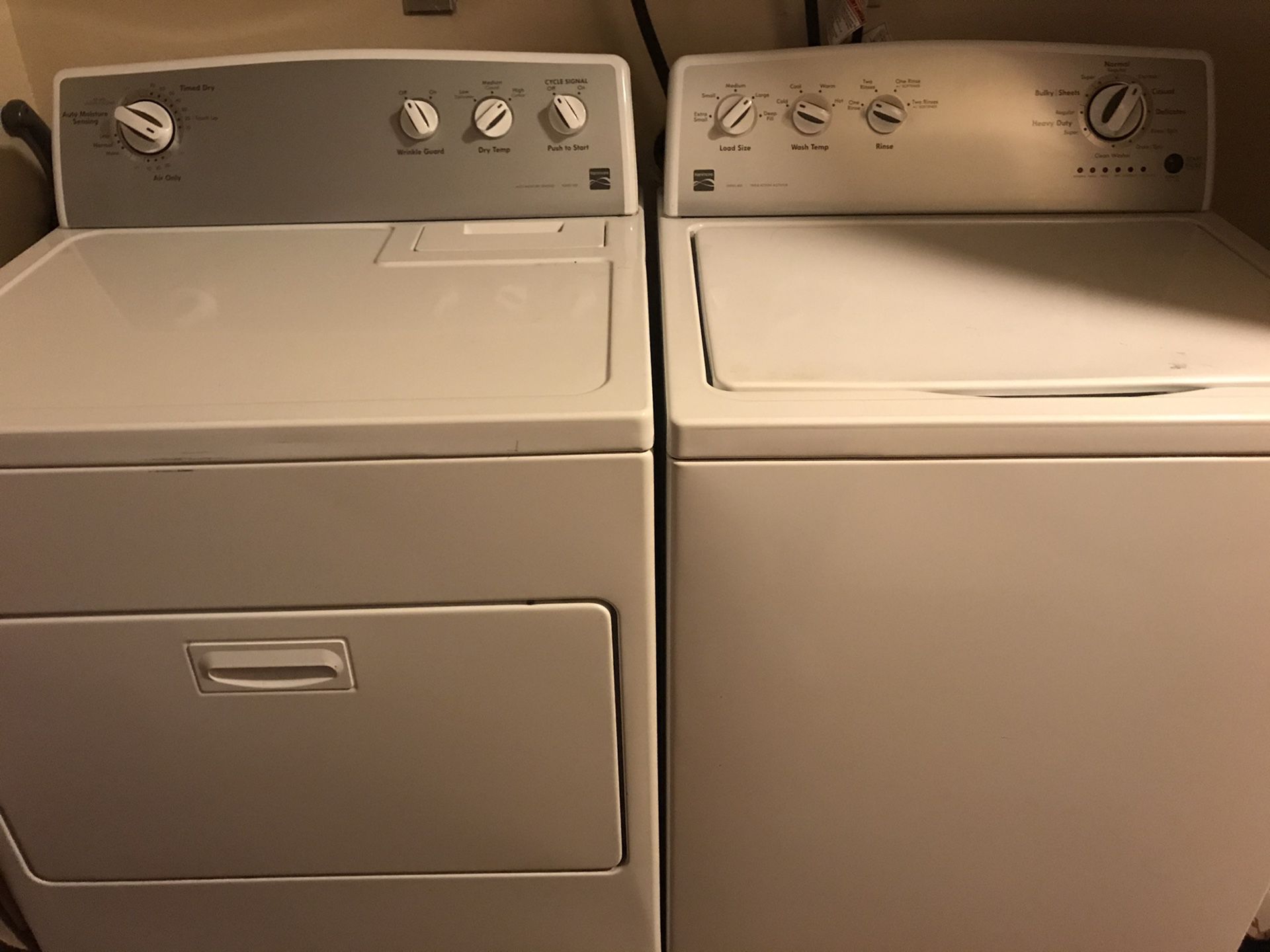 Kenmore washer and drier-great condition just moving