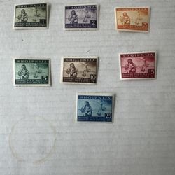 Albania German Administration Victims Set Of 7 Stamps 