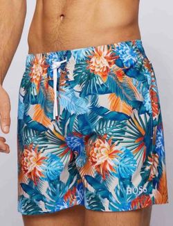 BOSS Tropical Floral Swim Trunks