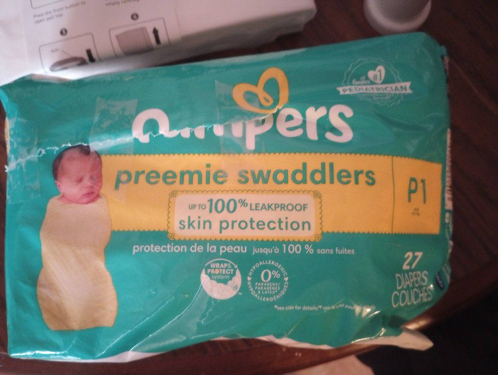 19 Out Of 27 Pack Of Preemie Swaddlers Pampers 