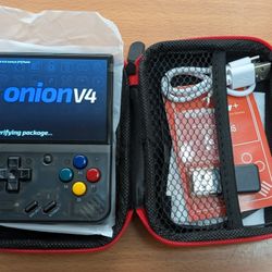 Miyoo Mini Plus Transparent Black Handheld Retro Gaming Console With Case