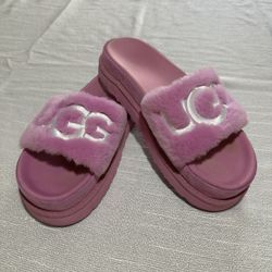 Ugg Lavender Fluffy Slide Sandals