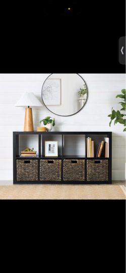 Better Homes & Gardens 8 Cube Storage Organizer, Solid Black