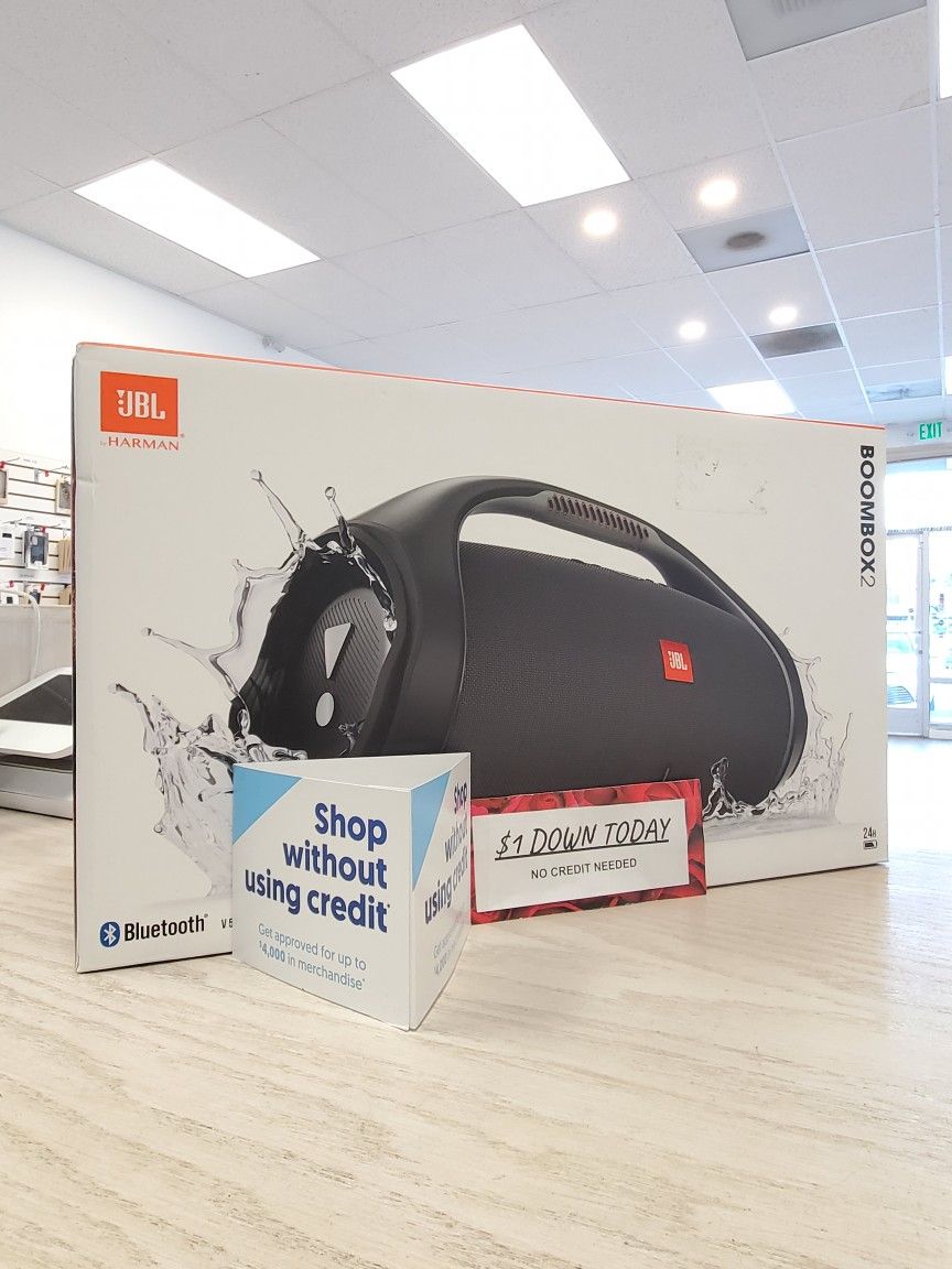 Jbl Boombox 2 Brand New Speaker - $1 DOWN TODAY, NO CREDIT NEEDED