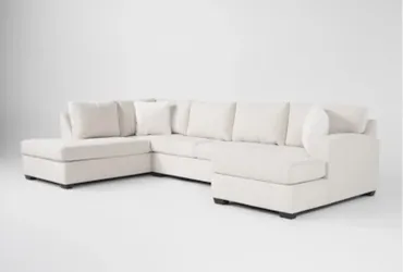 Living Spaces Rincon Cream 3-Piece Sectional – $800