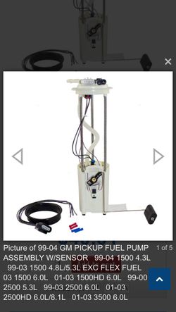 1999 through 2004 Chevy and GMC truck fuel pump