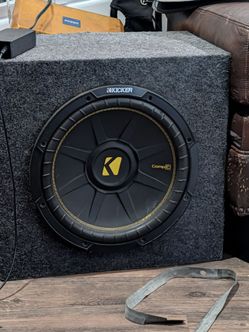 Kicker CompC Subwoofer in Carpeted Enclosure