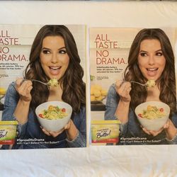 Eva Longoria “All Taste No Drama“ I Can’t Believe It’s Not Butter! Magazine Ad (2) Page Total