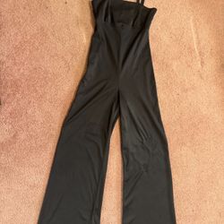 Small Black Stretchy Jumper Jumpsuit Pants Pantsuit