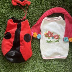 Lady Bug & Surfer Girl Smal Dog Costumes 
