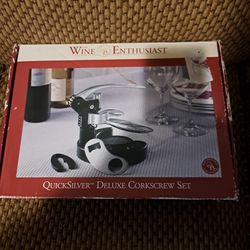 Quicksilver Deluxe Lever Style Corkscrew 4 piece gift set brand New
