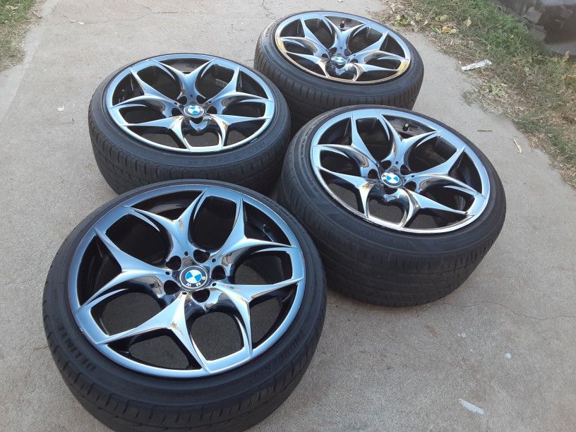 20 Inches rims BMW Chrome Gloss black Wheels 5 lugs 5x120 bolt pattern fif on other cars too