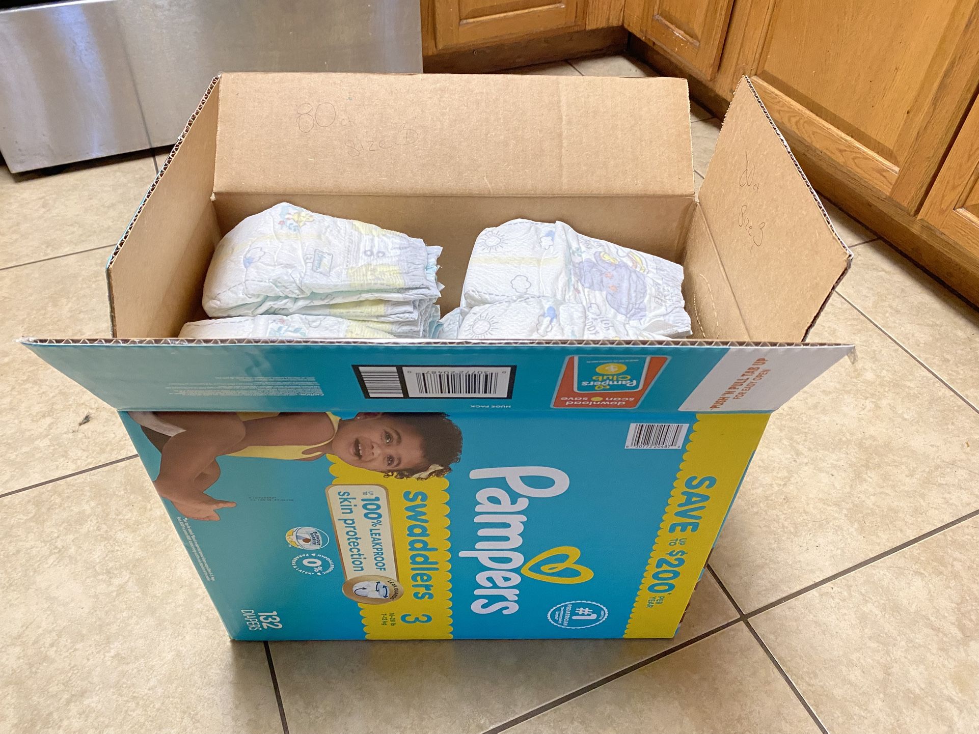 Pampers Size 3 , 80 Count Diapers