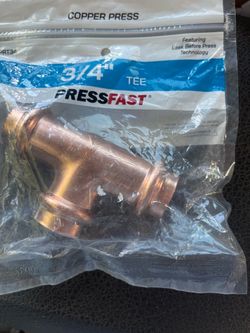 3/4” copper press T