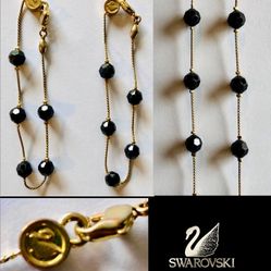Two Swarovski black bracelets
