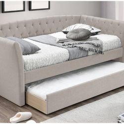 TWIN DAY BED WHIT TRUNDLE MATTRESS SOLD SEPARATELY ☎️ 1714586,2564 