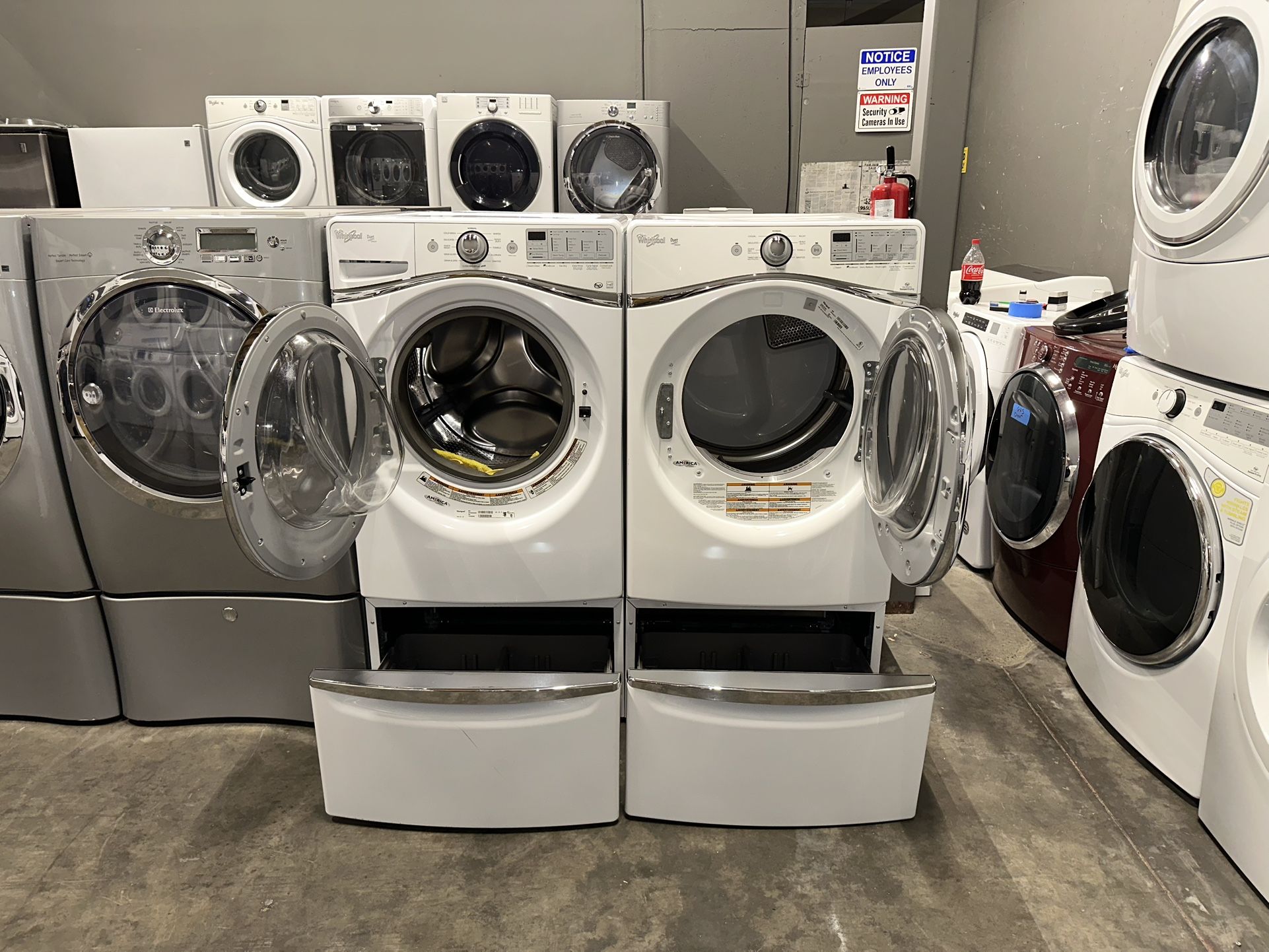 WHIRLPOOL XL CAPACITY WASHER DRYER ELECTRIC SET 