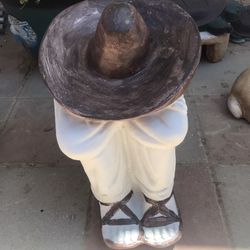 New Pancho Made Out Of Cement 17in H X 12in W 