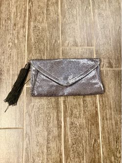 Betsey Johnson glitter clutch
