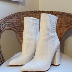 White Ankle Boots 