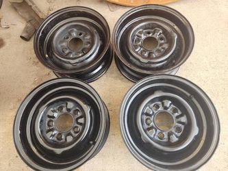 Four Vintage Chevy 14" Rare Wheels with bolt pattern 5x5!