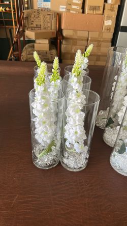 6 pcs 9 inches Wedding vases