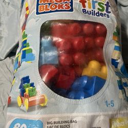 Mega Blocks-first Builders Bag Of 80 Pcs