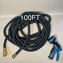 100Ft Expandable Garden Hose With Nozzle