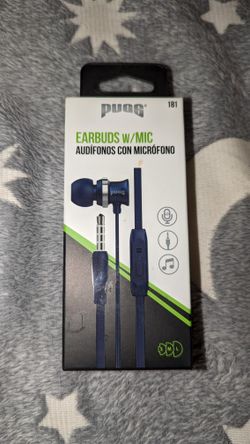 Pugs wired earbuds with microphone NEW Sealed. In perfect new